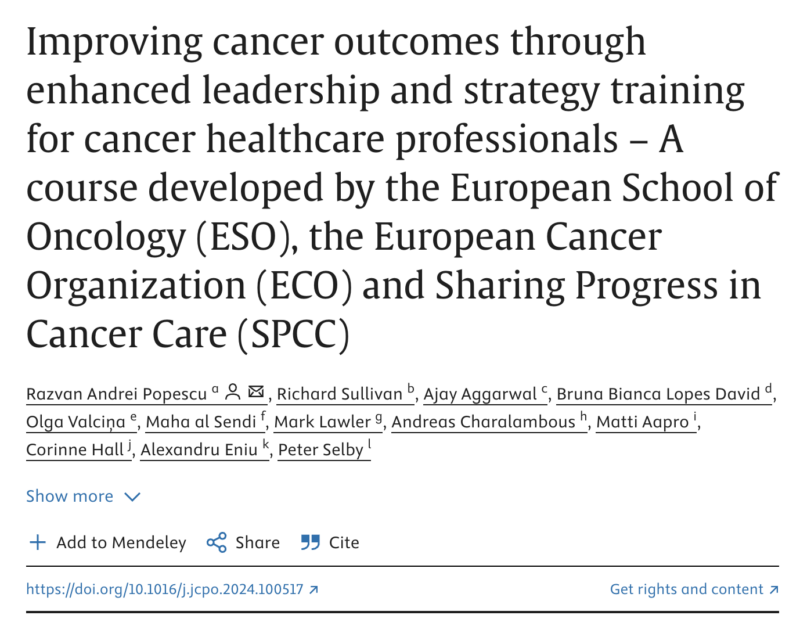 Leadership in oncology is key to improving cancer outcomes - SPCC